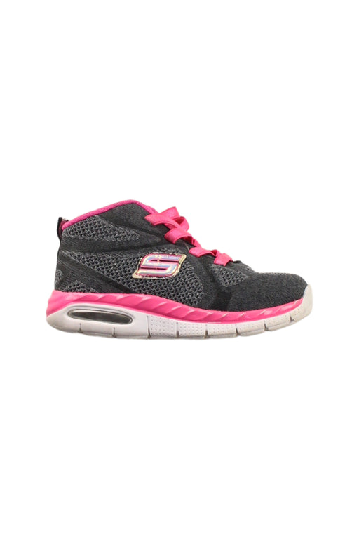 A Black Sneakers from Skechers in size 3T for girl. (Front View)