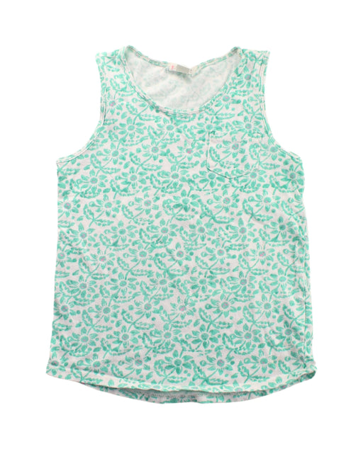 A Green Sleeveless T Shirts from Crewcuts in size 6T for girl. (Front View)