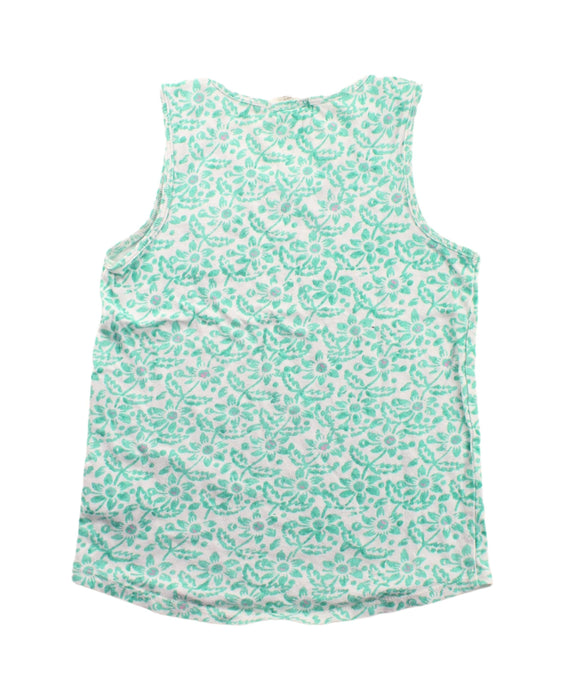 A Green Sleeveless T Shirts from Crewcuts in size 6T for girl. (Back View)