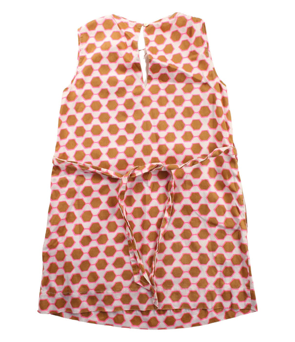 A Brown Sleeveless Dresses from Crewcuts in size 5T for girl. (Back View)