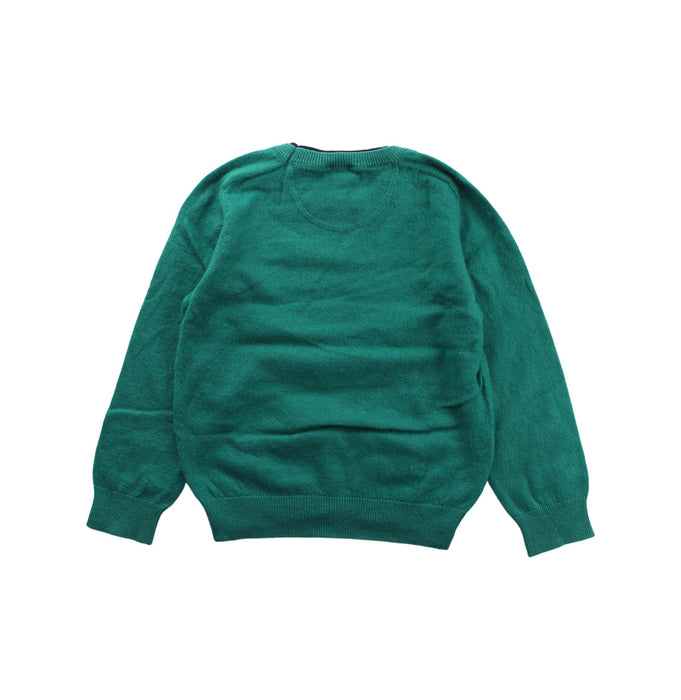 A Green Knit Sweaters from Jacadi in size 6T for boy. (Back View)