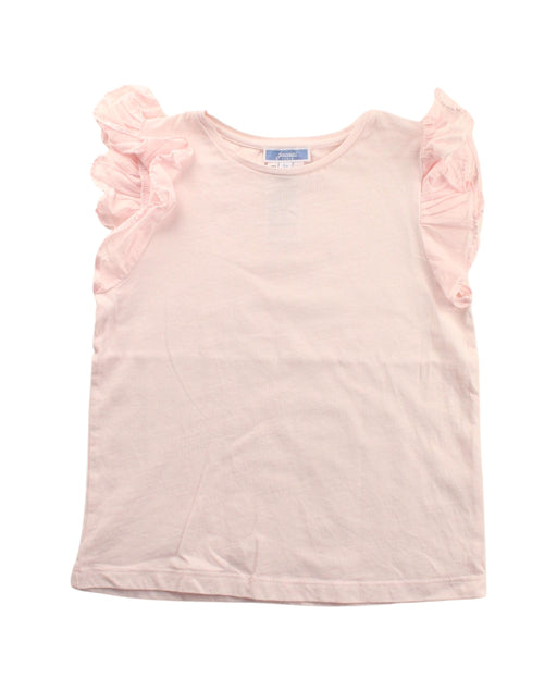 A Pink Short Sleeve Tops from Jacadi in size 6T for girl. (Front View)