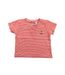 A Red Short Sleeve T Shirts from Petit Bateau in size 6-12M for girl. (Front View)