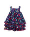 A Blue Sleeveless Dresses from Catimini in size 12-18M for girl. (Back View)