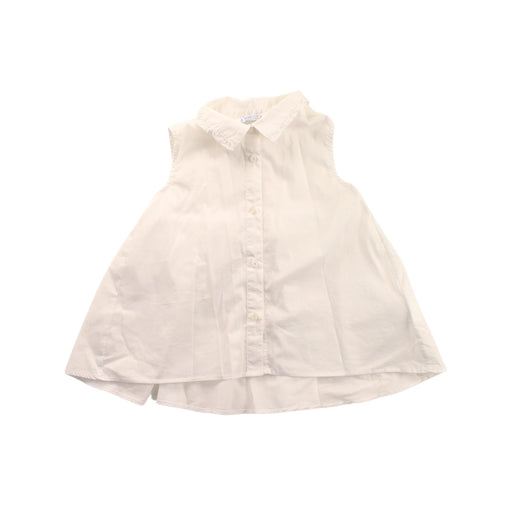 A White Sleeveless Tops from Mayoral in size 4T for girl. (Front View)
