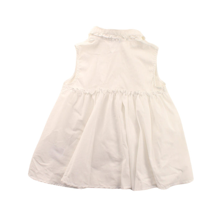 A White Sleeveless Tops from Mayoral in size 4T for girl. (Back View)