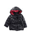 A Black Puffer/Quilted Jackets from 3Pommes in size 6-12M for girl. (Front View)