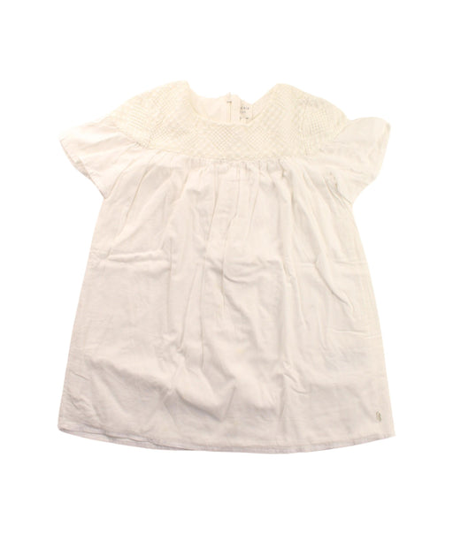 A Ivory Short Sleeve Dresses from Carrément Beau in size 4T for girl. (Front View)
