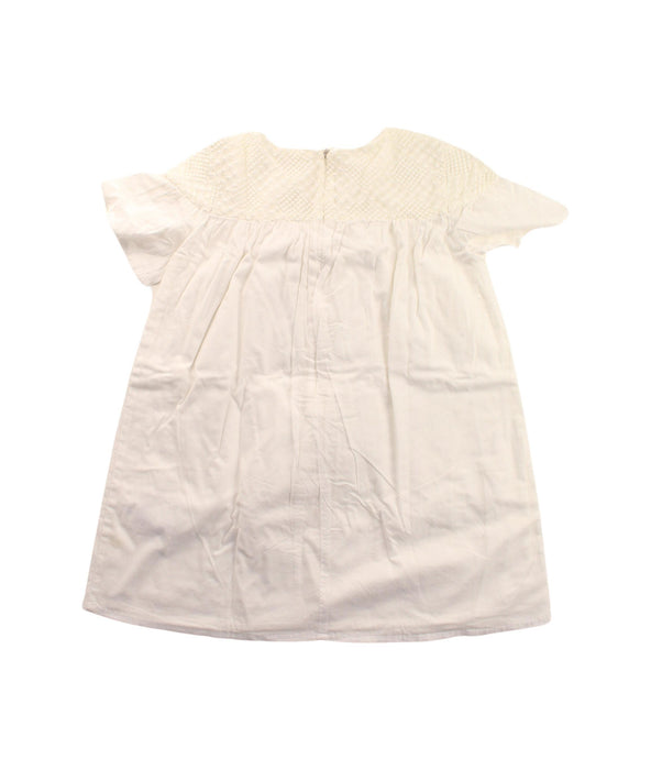 A Ivory Short Sleeve Dresses from Carrément Beau in size 4T for girl. (Back View)