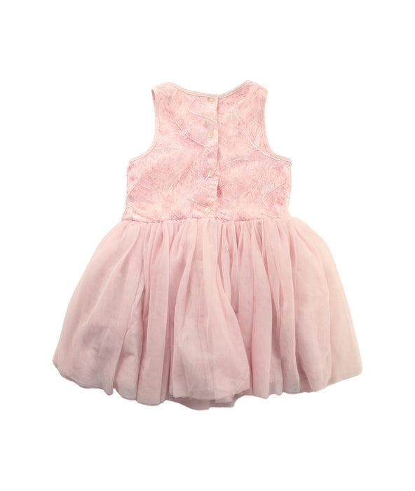 A Pink Sleeveless Dresses from Pippa & Julie in size 3T for girl. (Back View)