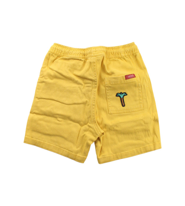 A Yellow Shorts from Seed in size 3T for boy. (Back View)