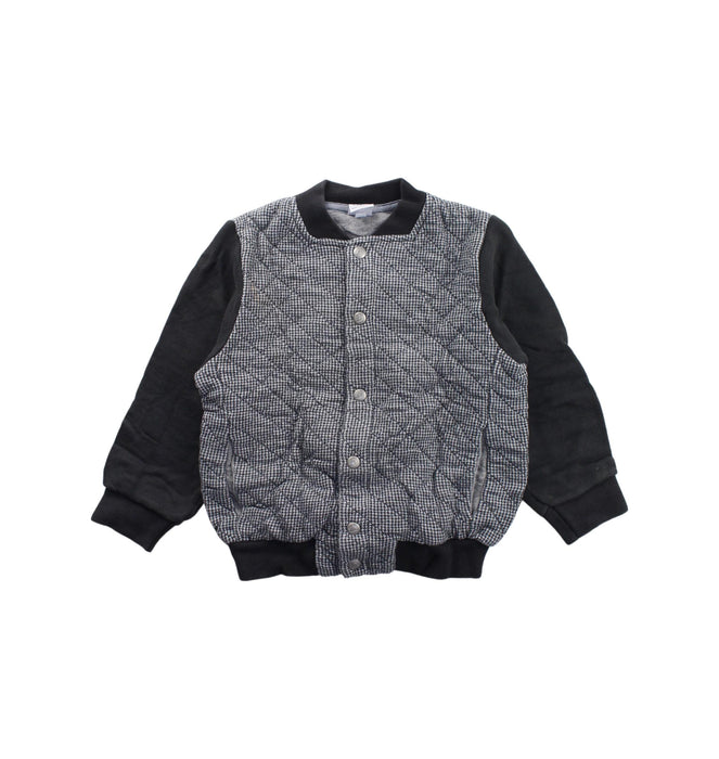 A Black Puffer/Quilted Jackets from Petit Bateau in size 4T for neutral. (Front View)