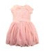 A Pink Short Sleeve Dresses from Le Chic in size 4T for girl. (Back View)
