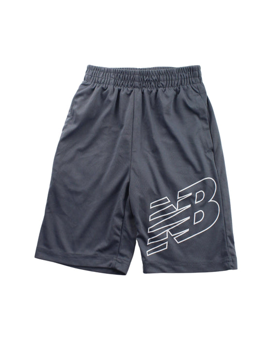 A Grey Active Shorts from New Balance in size 7Y for boy. (Front View)