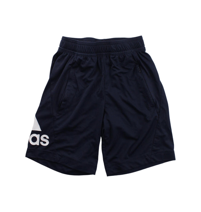 A Black Active Shorts from Adidas in size 7Y for boy. (Front View)