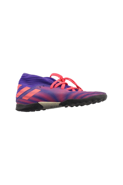 A Purple Cleats/Soccer Shoes from Adidas in size 9Y for boy. (Front View)