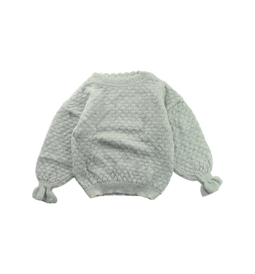 A Green Knit Sweaters from Buho in size 4T for girl. (Front View)