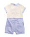 A White Short Sleeve Rompers from Nicholas & Bears in size 3-6M for boy. (Back View)