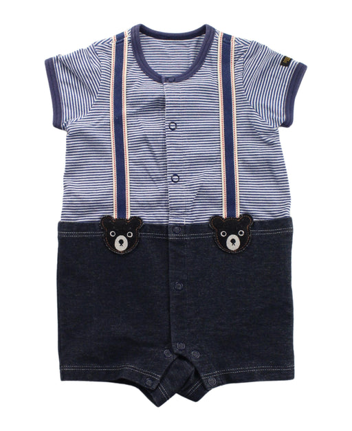 A Multicolour Short Sleeve Rompers from Miki House in size 12-18M for boy. (Front View)