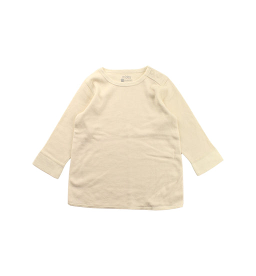 A Ivory Long Sleeve T Shirts from Mides in size 6-12M for neutral. (Front View)