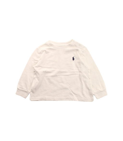 A Ivory Crewneck Sweatshirts from Ralph Lauren in size 6-12M for neutral. (Front View)