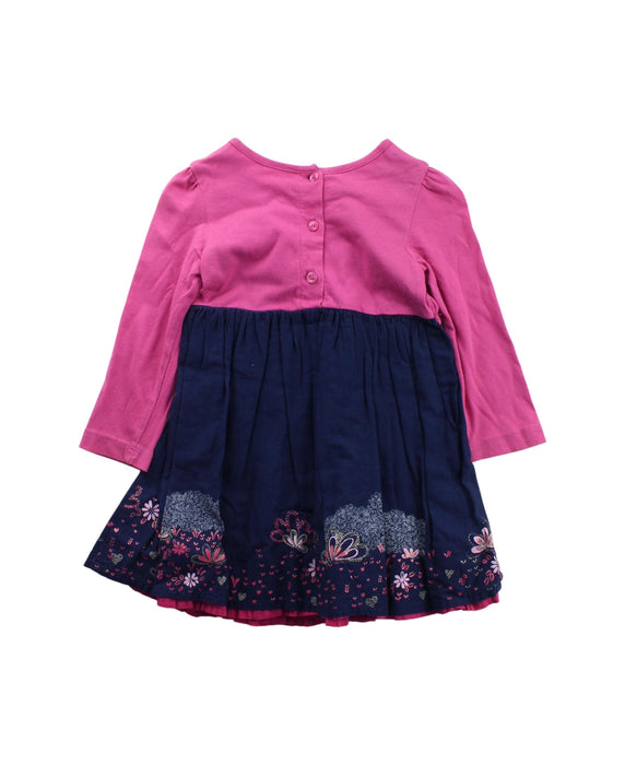 A Blue Long Sleeve Dresses from Monsoon in size 6-12M for girl. (Back View)