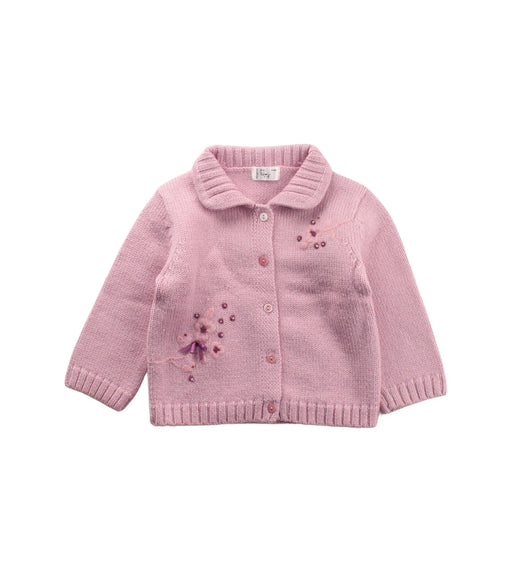 A Pink Cardigans from Kingkow in size 12-18M for girl. (Front View)
