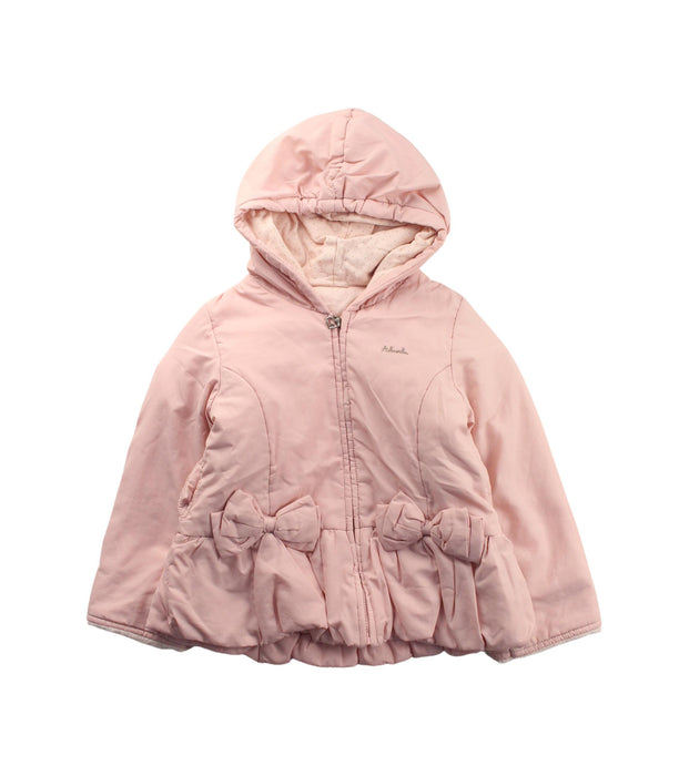 A Pink Lightweight Jackets from Absorba in size 4T for girl. (Front View)