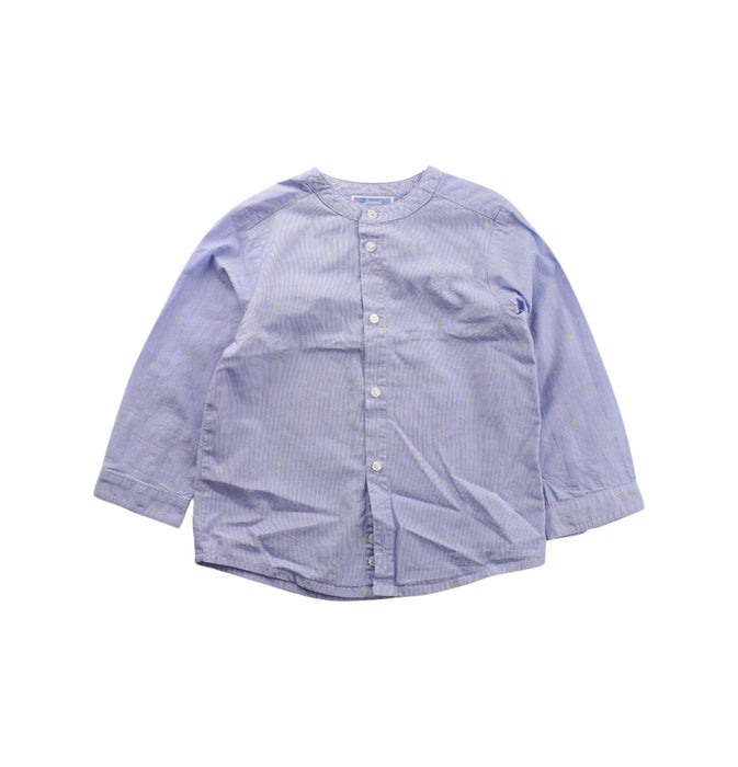 A Blue Long Sleeve Shirts from Jacadi in size 3T for boy. (Front View)