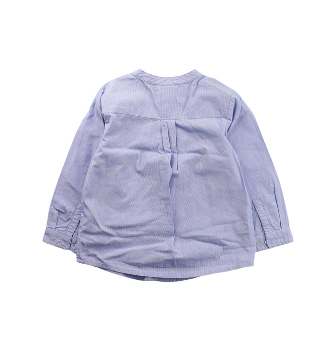 A Blue Long Sleeve Shirts from Jacadi in size 3T for boy. (Back View)