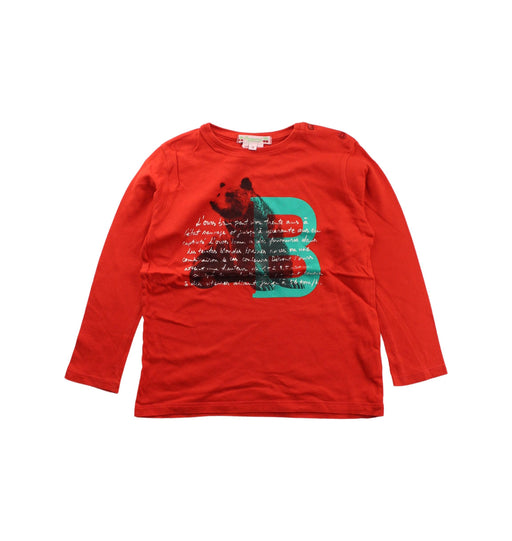 A Orange Long Sleeve T Shirts from Bonpoint in size 3T for boy. (Front View)