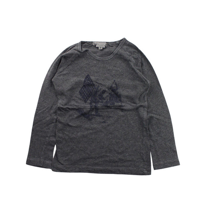 A Grey Long Sleeve T Shirts from Bonpoint in size 3T for boy. (Front View)