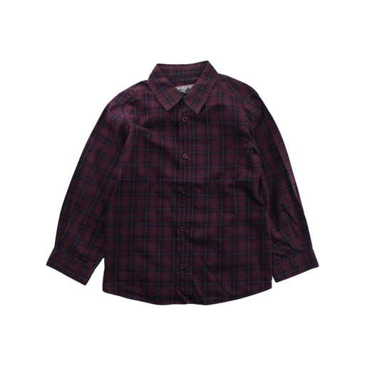A Burgundy Long Sleeve Shirts from Bonpoint in size 3T for boy. (Front View)