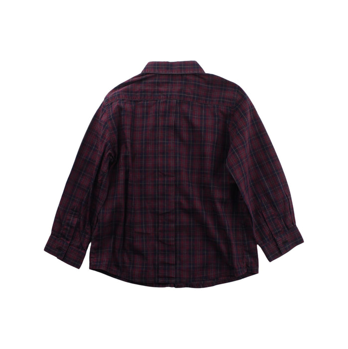 A Burgundy Long Sleeve Shirts from Bonpoint in size 3T for boy. (Back View)