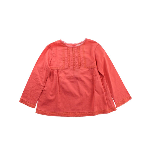 A Orange Long Sleeve Tops from Bonpoint in size 4T for girl. (Front View)