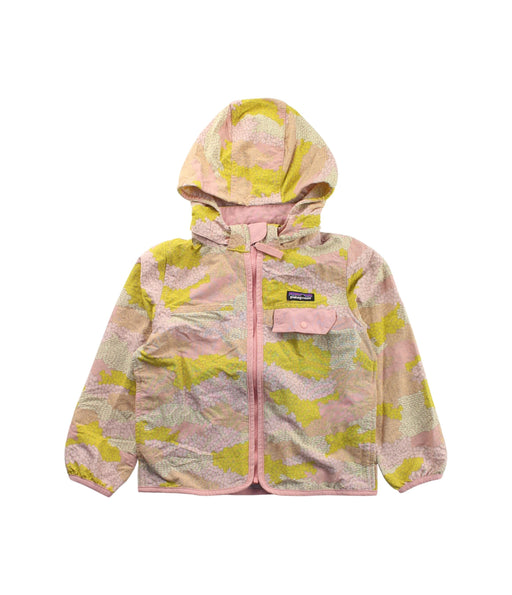 A Yellow Lightweight Jackets from Patagonia in size 4T for girl. (Front View)