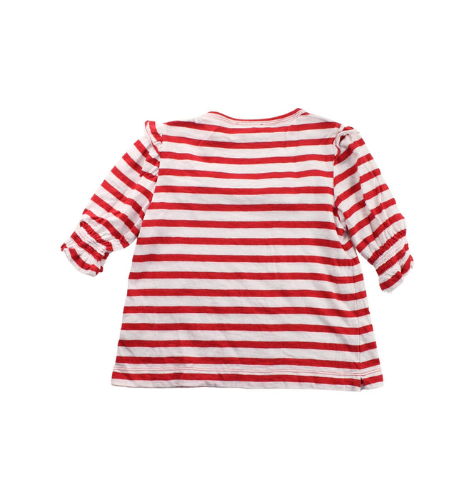 A Red Long Sleeve Tops from Nanos in size 5T for girl. (Back View)
