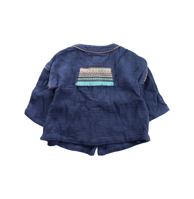 A Blue Cardigans from Nanos in size 5T for girl. (Back View)