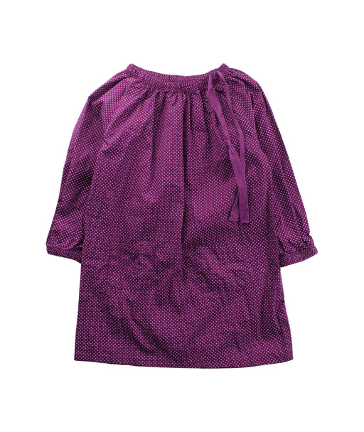 A Purple Long Sleeve Dresses from Little Mercerie in size 5T for girl. (Front View)