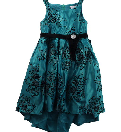 A Green Sleeveless Dresses from Rare Editions in size 4T for girl. (Front View)