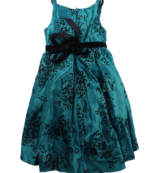 A Green Sleeveless Dresses from Rare Editions in size 4T for girl. (Back View)