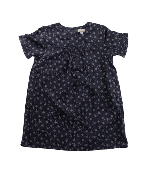 A Blue Short Sleeve Dresses from Mila Blue in size 5T for girl. (Front View)