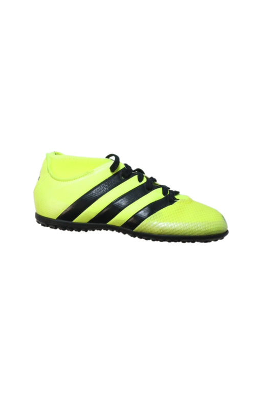 A Green Cleats/Soccer Shoes from Adidas in size 6T for boy. (Front View)