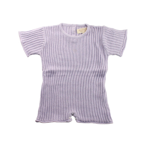 A Purple Short Sleeve Rompers from Illoura The Label in size 2T for girl. (Front View)