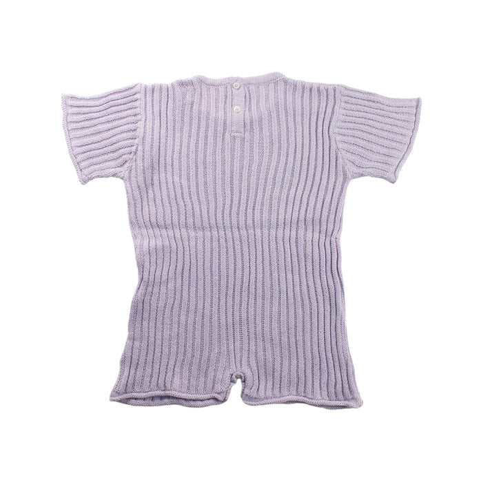 A Purple Short Sleeve Rompers from Illoura The Label in size 2T for girl. (Back View)