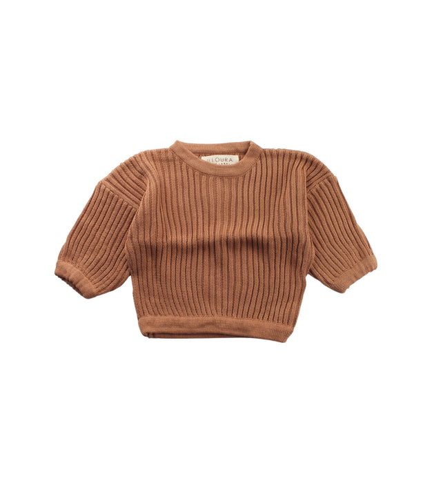 A Brown Knit Sweaters from Illoura The Label in size 2T for girl. (Front View)