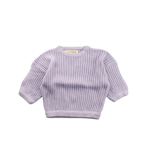A Purple Knit Sweaters from Illoura The Label in size 3T for girl. (Front View)
