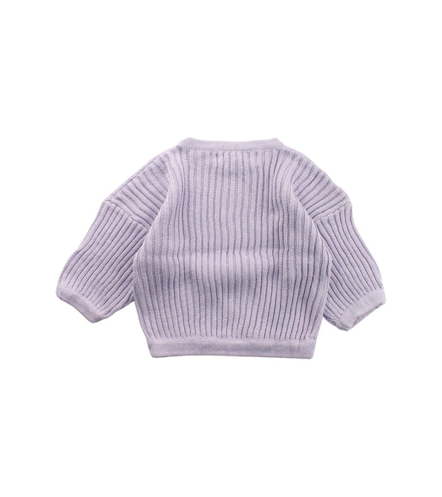 A Purple Knit Sweaters from Illoura The Label in size 3T for girl. (Back View)