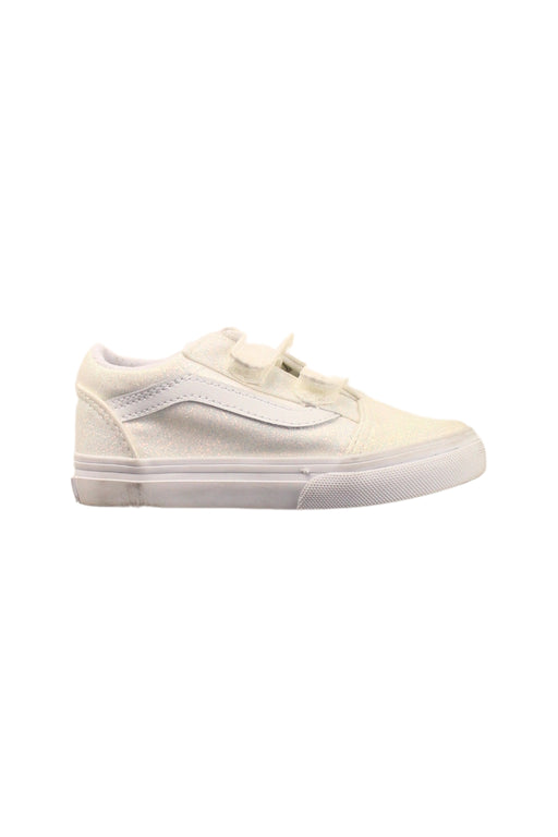 A White Sneakers from Vans in size 18-24M for boy. (Front View)