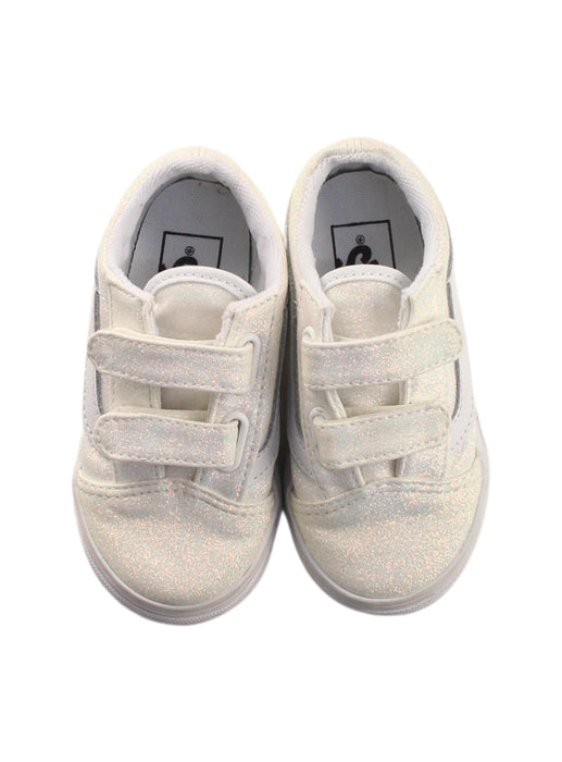 A White Sneakers from Vans in size 18-24M for boy. (Back View)